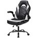 Inbox Zero Loral Mesh Office Chair w/ Headrest Upholstered/Mesh, Nylon in Gray/Black | 27 W x 25 D in | Wayfair CB2B1ADB30874D3493C9B4F90CF272AD