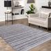 Black;gray;grey 3'3" x 6'7" Area Rug - Dakota Fields Chellieann Area Rug w/ Non-Slip Backing 79.0 x 39.0 x 0.4 in black/whitePolyester/Cotton | Wayfair