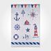 Blue/Red 107 x 78 x 0.4 in Area Rug - Zoomie Kids Jayla White Kids Digital Print Area Rug Polyester/Cotton | 107 H x 78 W x 0.4 D in | Wayfair