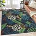 Gray 84 x 60 x 0.12 in Area Rug - Bayou Breeze Belmiro Area Rug w/ Non-Slip Backing Polyester | 84 H x 60 W x 0.12 D in | Wayfair