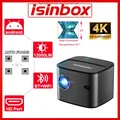 ISINBOX-Projecteur Android 9.0 Auto Focus HD 1080P 4K WIFI Bluetooth Smart TV Cortors Vidéo