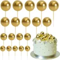 Boule de décoration de gâteau en or et argent boule de décoration de gâteau fête d'anniversaire