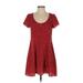 Forever 21 Casual Dress: Red Polka Dots Dresses - Women's Size Small
