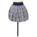 Hollister Casual A-Line Skirt Mini: Blue Print Bottoms - Women's Size Small