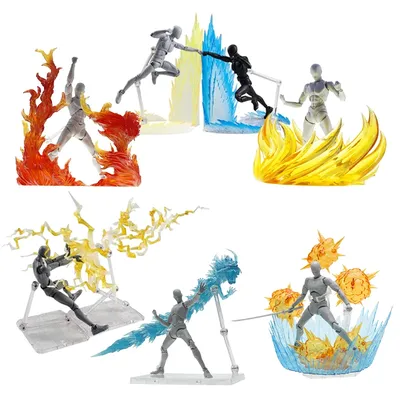 Action-figuren Spezielle Effekte Feuer Wirkung Donner und Blitz Wirkung Anime PVC Modell Spielzeug