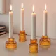 Creative Glass Candle Holder Table Candle Stand Transparent Glass Candlestick European Candles