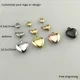 20pcs per lot Stainless Steel Heart Charms Free Laser Engrave Logo Tags Custom your Design Jewellry