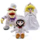 3 Stil Super Bros Plüschtiere Hochzeits kleid Prinzessin Pfirsich weißes Kleid Bowser Mario