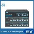 Gigabit Switch POE 10 Port 1000Mbps Fast Ethernet POE Switch Buit in Power Supply Smart Network