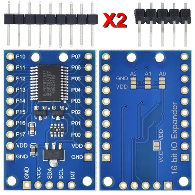 TZT PCF8575 Modul Erweiterung IO-Port Expander Board DC 2,5-5,5 V I2C Kommunikationssteuerung 16 Image
