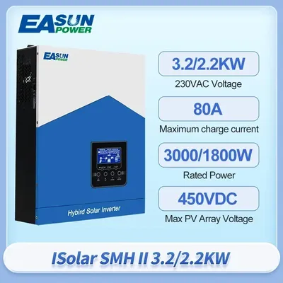 EASUN POWER Hybrid Solar Inverter 3200W 220VAC Hybrid Inverter MPPT 80A 450VDC 3KVA Inverter Solar System Zubehör dropship