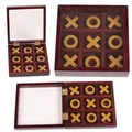 Puzzle Wooden Tic-Tac-Toe Game Noughts And Crosses Party Set Toy Parent-child Interaction X O Chess
