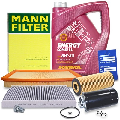 Atec Inspektionspaket Set B + 5l 5W-30 Motoröl [Hersteller-Nr. 40581454] für Audi, Skoda, VW
