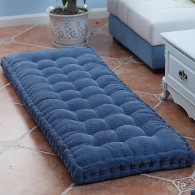 Dickes Kissen aus Cord, Winterkissen, Heimbüro-Dekoration, langes Kissen, einfarbiges Tatami-Kissen, anpassbares Bodenkissen Image