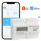 Contatore intelligente trifase 10A-80A Tuya WiFi contatore intelligente APP telecomando Monitoraggio in tempo reale del consumo energetico Display LCD