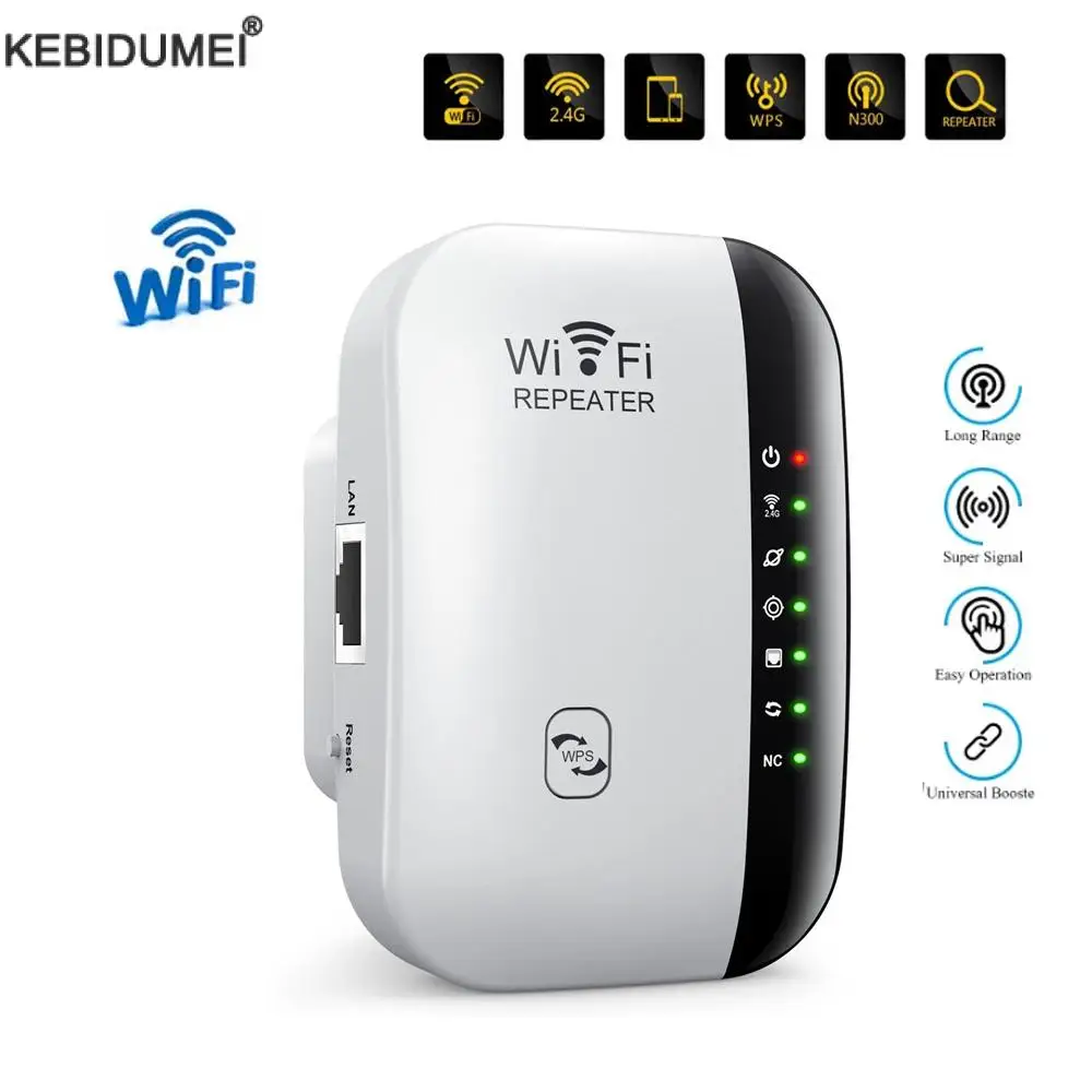 300Mbps WiFi Repeater WiFi Extender Verstärker WiFi Booster Wi-Fi Signal 802.11N Long Range Wireless Wi-Fi Repeater Access Point Image