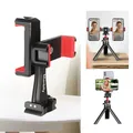 Morsetto a Clip per supporto per telefono cellulare doppio girevole a 360 ° 4 scarpe fredde, treppiede a vite da 1/4 ''monopiede Selfie Stick Vlog Live Streaming Video