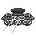 Uteam Rechargeable Stereo 9Pad Electronic Drum Set Portable Silicone Recording Support Audio Input