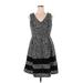 Haani Casual Dress - Party V-Neck Sleeveless: Black Dresses - Women's Size X-Large