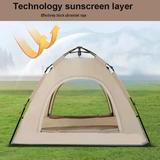 7 ft. Waterproof Portable Backpack Tent for 2-5 people in Khaki, Camping Dome Tent Suitable for Outdoor Camping/Hiking