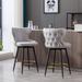 Modern 25"Counter Height Bar Stools 2-pc Swivel Leathaire Fabric Seat