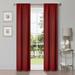 2 Pcs Thermal Insulated Grommet Solid Blackout Curtains 26"x84"