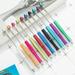 NUZYZ 5Pcs 1.0mm Beadable Ball Point Pen Smooth Ink Plastic Kids Stationery Rollerball Pen for Classroom