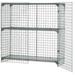 Wire Mesh Security Cage with Ventilated Locker - Gray - 48 x 24 x 36 in.