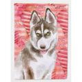 Siberian Husky Grey Love Flag Canvas - House Size