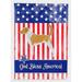 USA Patriotic American Foxhound Flag Garden Size