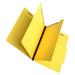 SJ Paper S59706 15 Pt. Yellow Classification Folders 2/5 Cut ROC Top Tab Letter Size 2 Dividers (Box of 25)