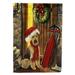 28 x 0.01 x 40 in. Airedale Welcome Home Christmas Canvas House Flag