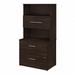 36 in. Office 500 2 Drawer Lateral File Cabinet with Hutch - Black Walnut