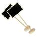 10 Pcs Mini Message Board Blackboard Holder Food Labels Chalkboards Base Wooden Bamboo