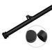 Window Single Curtain Rod- Adjustable sizes: 28"-48", Black