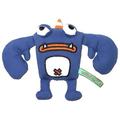 Cartoon Crabby Tooth Monster Plush Dog Toy - Blue - One Size