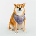 Kll Purple Floral Gingham Check Plaid Dog Bandanas Triangle Reversible Pet Scarf For Small Medium Large And Extra Large Dogs-Medium