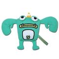 Cartoon Crabby Tooth Monster Plush Dog Toy - Green - One Size