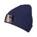 ZICANCN Butterfly Skull With Flower Knit Beanie Hat Winter Cap Soft Warm Classic Hats for Men Women Navy Blue