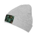 ZICANCN Leaves Sample Decorative Knit Beanie Hat Winter Cap Soft Warm Classic Hats for Men Women Gray