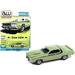 1-64 Scale 1973 Plymouth Road Runner 440 with Stripes Interior Vintage Muscle Diecast Model Car Mist Green Black & Green - 14910 Piece