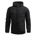 XIAN Spring and Autumn Waterproof Jackets Men s Lightweight Soft-shell Jacket for Outdoor Sports Work Cycling
