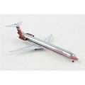 1-400 Scale McDonnell Douglas MD-82 Commercial Aircraft USAir Silver with Red Tail Diecast Model Airplane