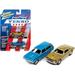 2.75 x 2 in. 1-64 Scale 1967 Chevrolet Camaro SS & 1972 Chevrolet Vega Stinger YENKO Cars Diecast Model Cars Wagon Blue - Set of 2