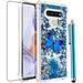 CAIYUNL for LG Stylo 6 Case LG Stylo 6 Phone Case Glitter Bling Floating Liquid Sparkle Quicksand Cute Clear TPU Silicone Women Girls Case Shockproof Protective Cover for LG Stylo 6-Blue Butterfly