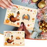 KIHOUT Promotion Festive Turkey Scratch-Off Thanksgiving Party Games Turkey Scratch Off Cards Thanksgiving Dinner Party Scratch Off Cards for Family Happy Turkey Day Party Game