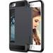 Vofolen Case for iPhone 6 Plus Case iPhone 6S Plus Case Wallet Impact Resistant Anti-Scratch Protective Shell Shockproof Rubber Bumper Cover Card Slot Holder Case for iPhone 6 Plus 6S Plus - Black
