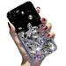 Aearl Bling Diamond Case for iPhone 8/7 4.7 inch 3D Homemade Luxury Sparkle Crystal Rhinestone Shiny Glitter Full Clear Stones Back Phone Cover with Screen Protector for iPhone 7/8 -Clear and Black