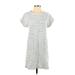 Lou & Grey for LOFT Casual Dress - Popover: Gray Stripes Dresses - Women's Size X-Small