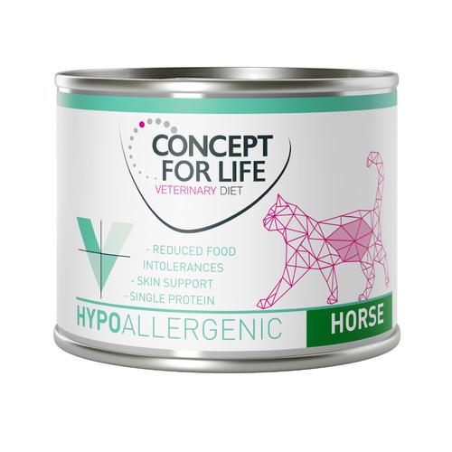 24 x 200 g Concept for Life Veterinary Diet Hypoallergenic Pferd Nassfutter für ausgewachsene Katzen